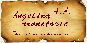 Angelina Aranitović vizit kartica